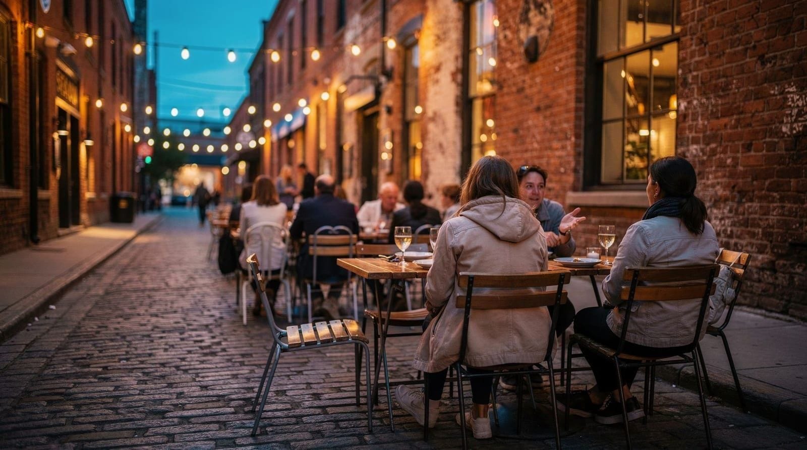 Die besten Restaurants im Distillery District — Wo man im Distillery District wirklich gut isst — von Kopfsteinpflaster-Terrasse