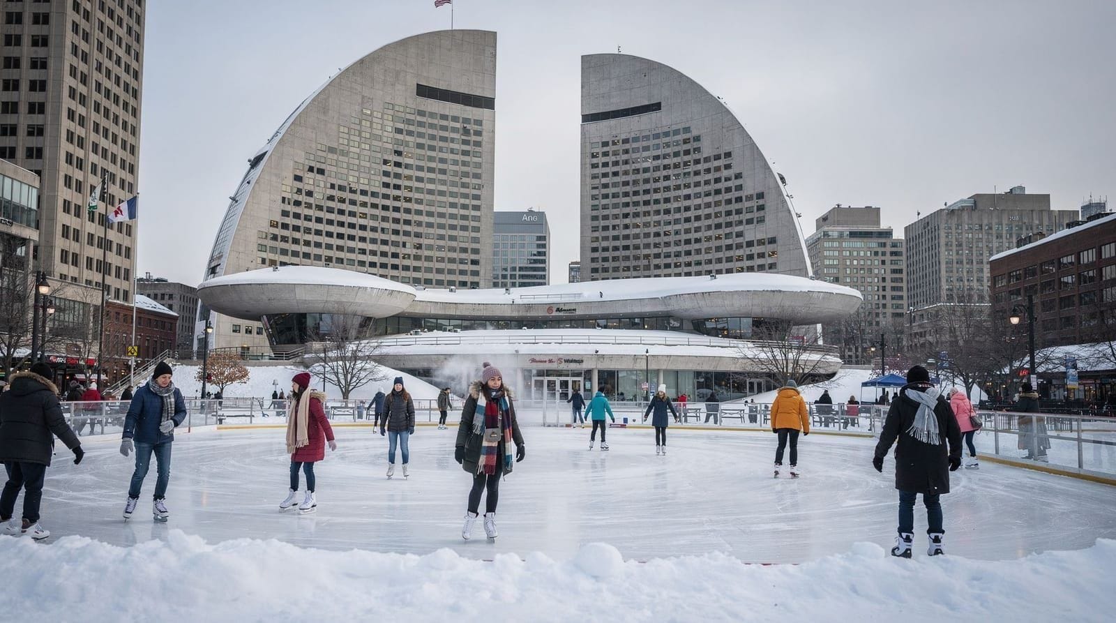 Guida al pattinaggio sul ghiaccio a Toronto — Dove pattinare a Toronto: piste gratuite a Harbourfront e Nathan Phillips Square
